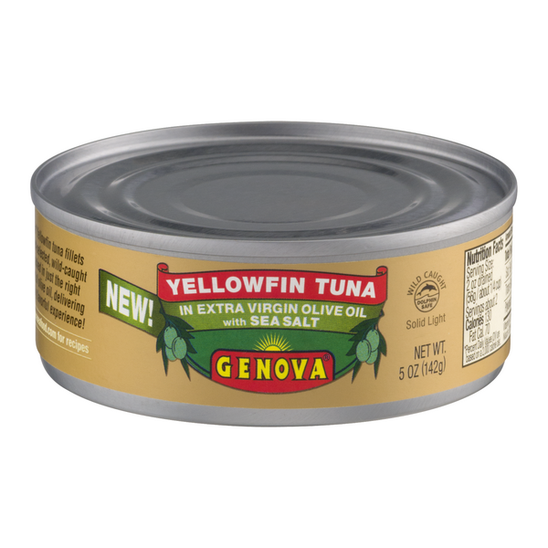 Save on Genova Yellowfin Tuna in Extra Virgin Olive Oil with Sea Slt