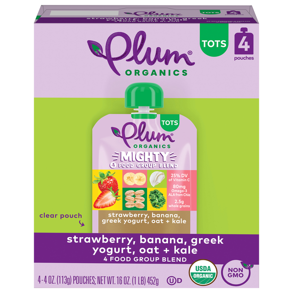 Plum Organics Tots Mighty 4 Food Group Blend Variety Pack - 4 ct