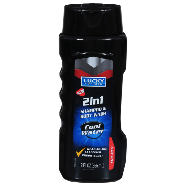 Lucky for Men Cool Water 2-in-1 Shampoo & Body Wash