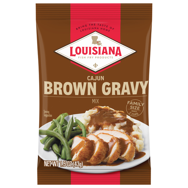 Louisiana Cajun Brown Gravy Mix Packet Family Size