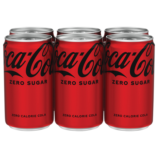 Coca-Cola Zero Sugar Cola Soda Mini - 6 pk
