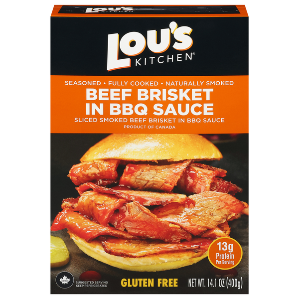 Lou's Kitchen Gluten Free Beef Brisket in BBQ Sauce Refrigerated