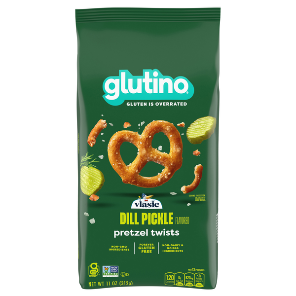 Glutino Gluten Free Vlasic Dill Pickle Flavored Pretzel Twists