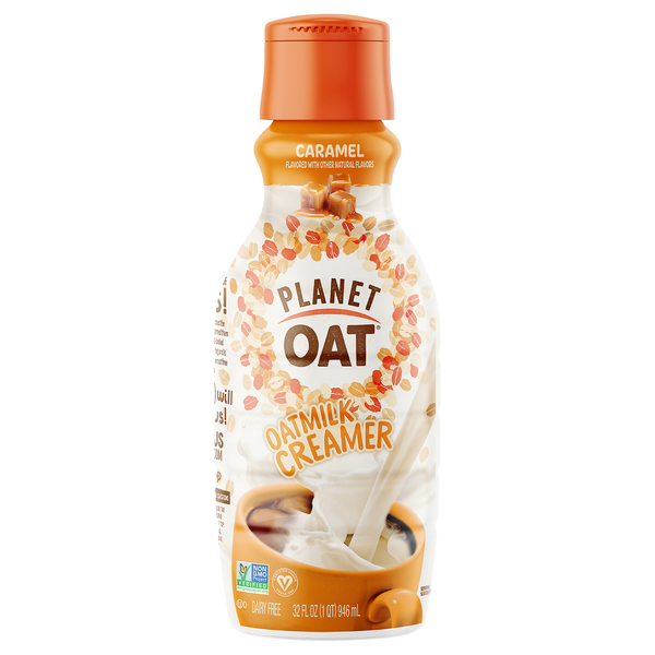 Planet Oat Dairy Free Caramel Flavored Oatmilk Coffee Creamer