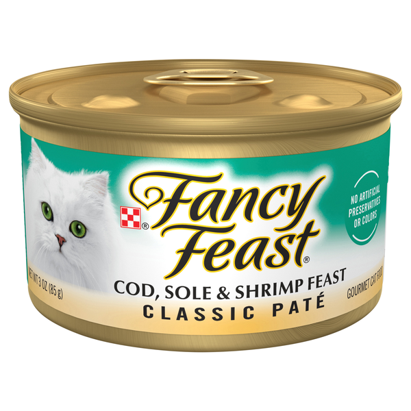 Fancy Feast Classic Pate Cod Sole & Shrimp Feast Wet Cat Food