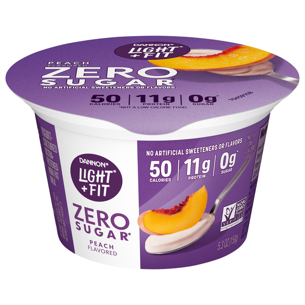 Save on Dannon Light + Fit Zero Sugar Yogurt Peach Order Online