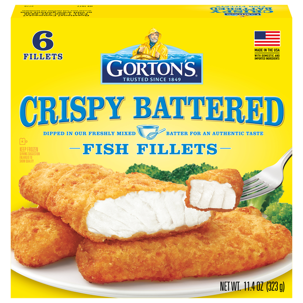 Gorton's Crispy Battered Fish Fillets - 6 ct Frozen
