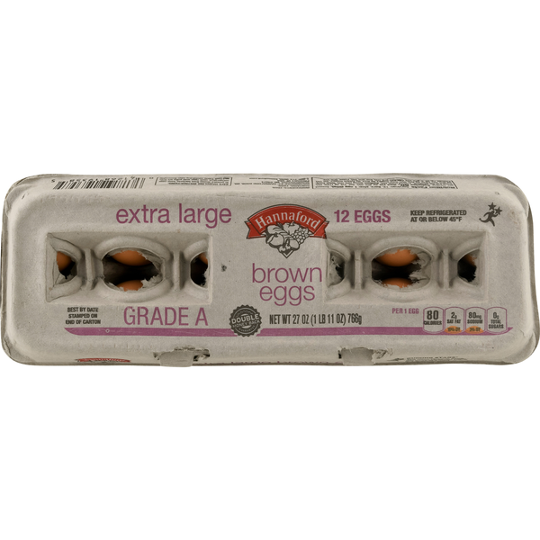 Hannaford Extra Large Brown Eggs