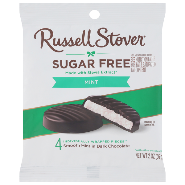 Russell Stover Sugar Free Mint in Dark Chocolate Candy