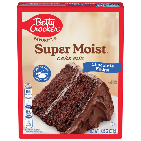 Save on Betty Crocker Favorites Super Moist Cake Mix Chocolate Fudge
