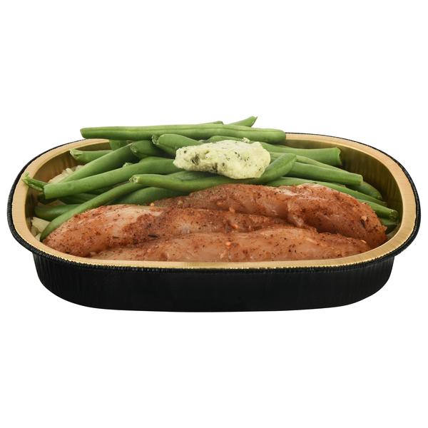 Hannaford Seasoned Chicken Rice & Green Bean Meal Kit