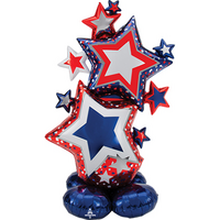 AirLoonz Patriotic Star 59 Inch Decorative Air-Filled Balloon