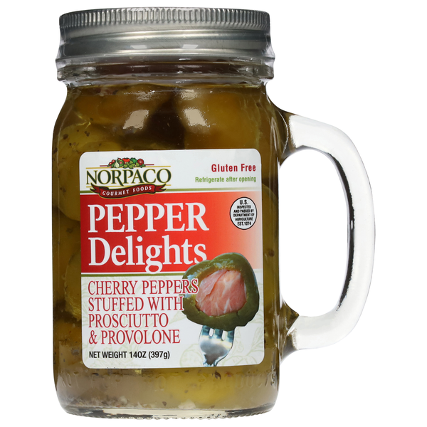 Norpaco Cherry Peppers Stuffed with Prosciutto & Provolone Cheese