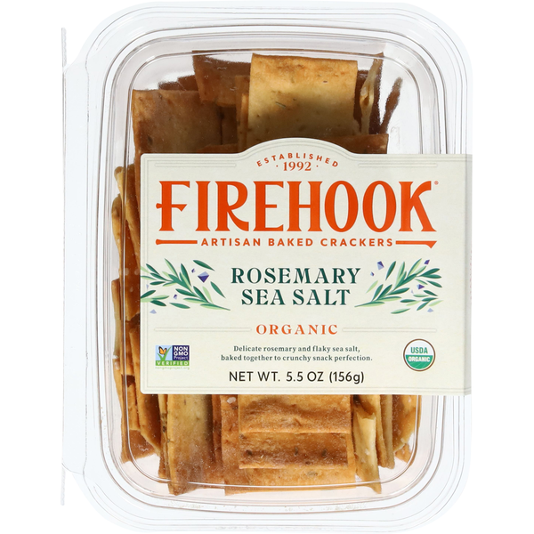 Firehook Organic Rosemary Sea Salt Artisan Baked Crackers