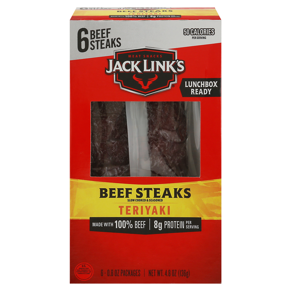 Jack Link's Teriyaki Beef Steaks - 6 ct