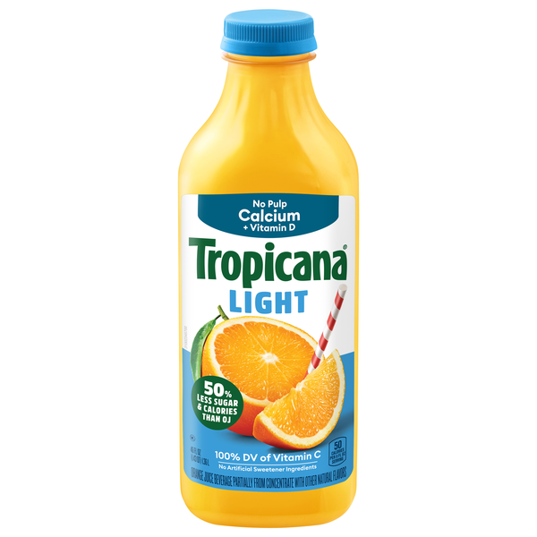 Tropicana Light No Pulp Calcium + Vitamin D 100% Orange Juice