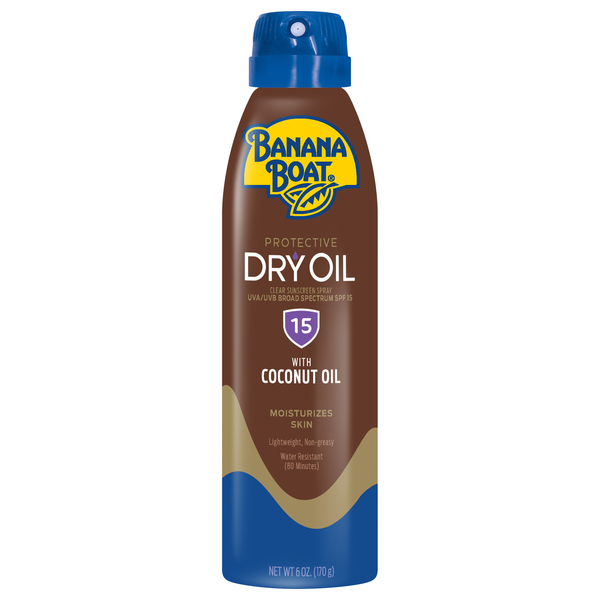 Banana Boat Protective Dry Oil with Coconut Oil Sunscreen SPF 15