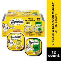 Temptations Pate in Gravy Variety Pack Adult Wet Cat Food - 12 ct