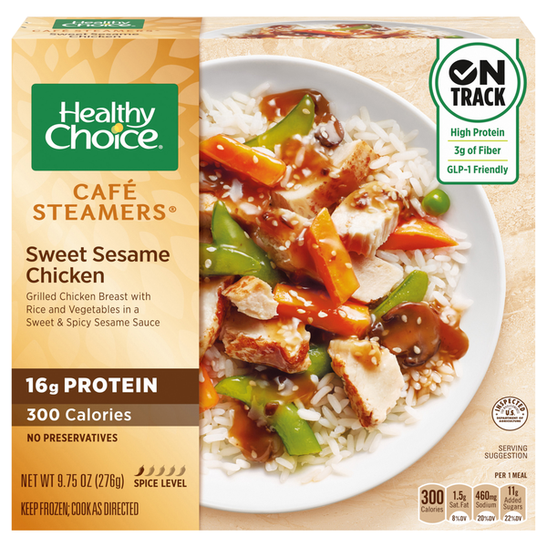 Healthy Choice Cafe Steamers Sweet Sesame Chicken Frozen Meal