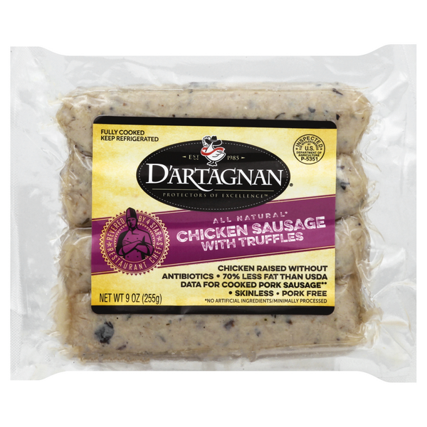 Save on D'Artagnan Chicken Sausage with Truffles 4 ct Order Online