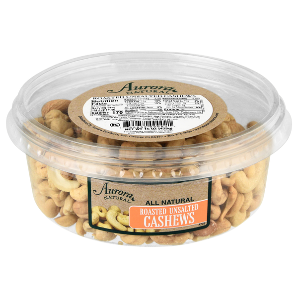 Aurora Natural Roasted Unsalted Cashews