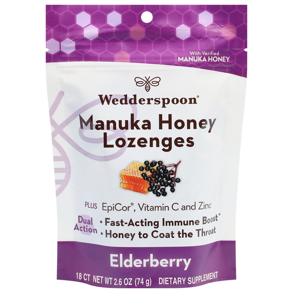 Wedderspoon Manuka Honey Lozenges Elderberry