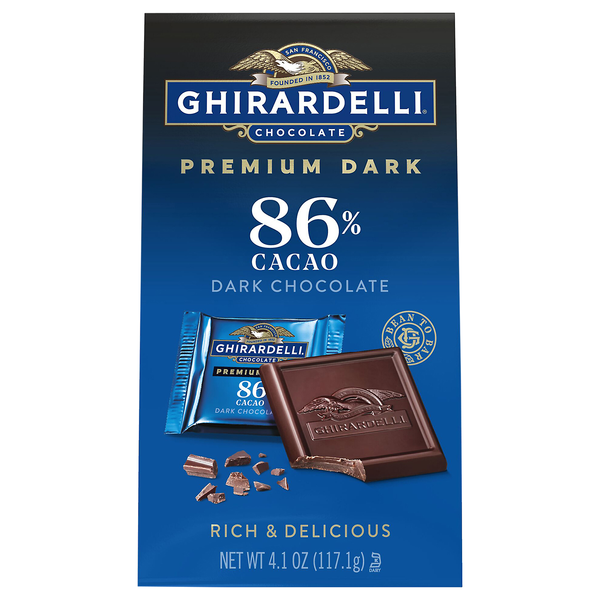 Ghirardelli Intense Dark Chocolate Candy Squares 86% Cacao