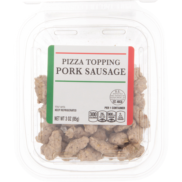 Hannaford Pizza Topping Pork Sausage