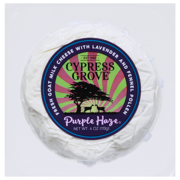 Cypress Grove Purple Haze Goat Milk Cheese with Lavender & Fennel Wheel