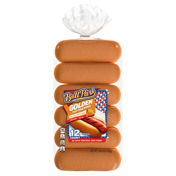 Ball Park Golden Hot Dog Buns - 12 ct