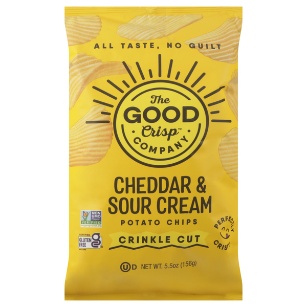 The Good Crisp Company Crinkle Cut Cheddar & Sour Cream Potato Chips