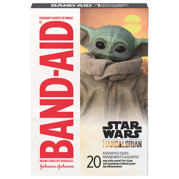 Band-Aid Adhesive Bandages Assorted Sizes Star Wars Mandalorian