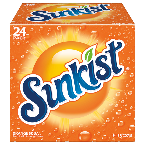 Sunkist Orange Soda - 24 pk