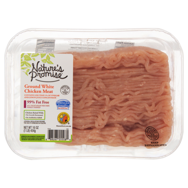 Save on Nature's Promise Ground White Chicken Meat 99 Fat Free All