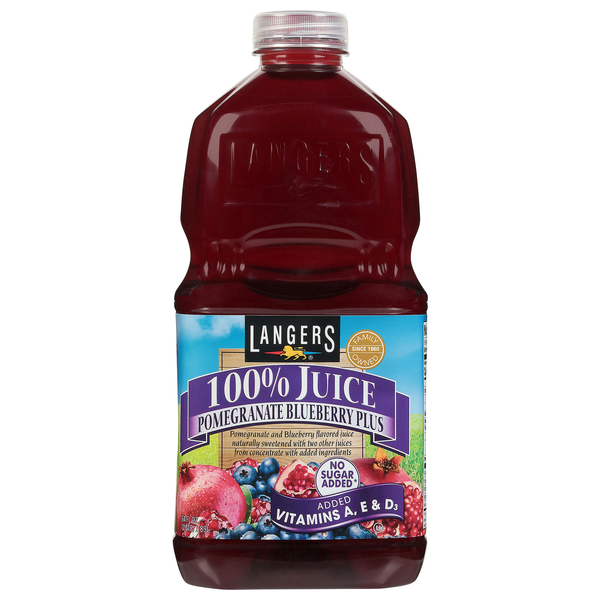 Langers No Sugar Added Pomegranate Blueberry Plus Juice Blend