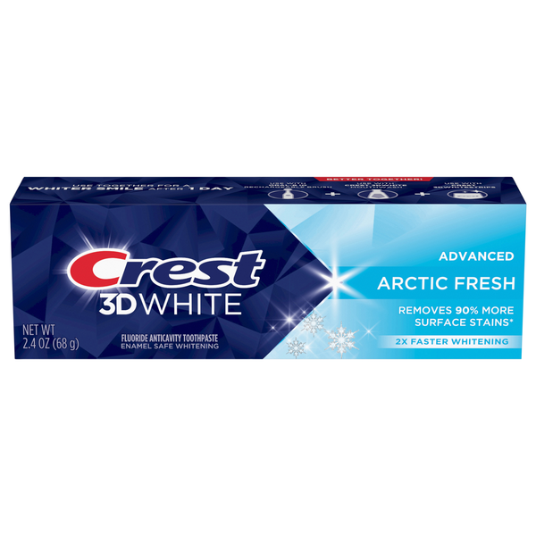 Save on Crest 3D White Fluoride Anticavity Whitening Toothpaste Arctic