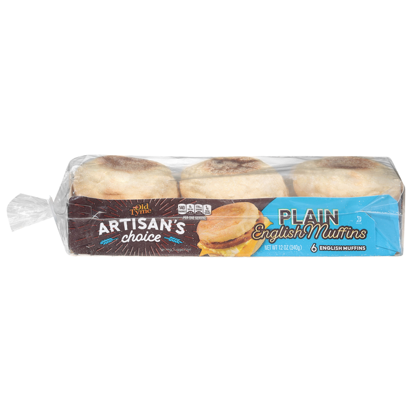 Schmidt Old Tyme Artisan's Choice Plain English Muffins - 6 ct