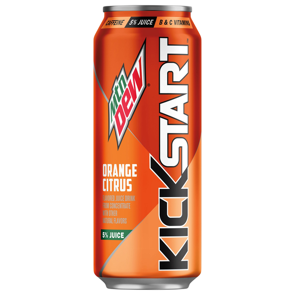 Mtn Dew Kickstart Energizing Orange Citrus Energy Drink