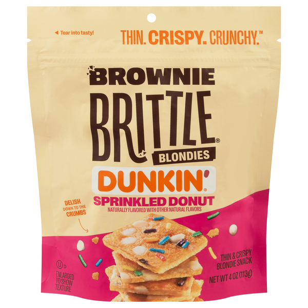 Brownie Brittle Blondies Dunkin' Sprinkled Donut Thin Crispy Brownie Snack