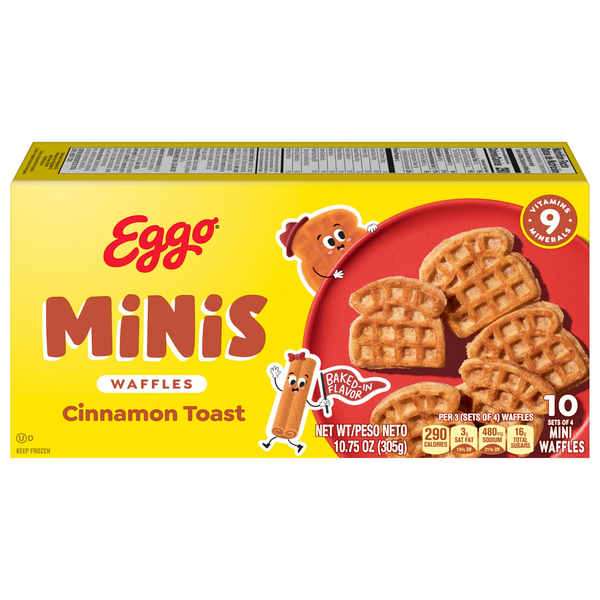 Eggo Minis Cinnamon Toast Waffles - 10 ct
