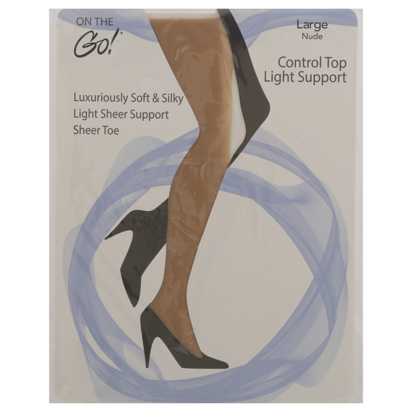 On the Go! Light Support Control Top Tights Nude Size L