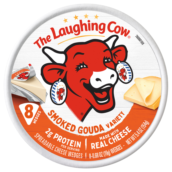 The Laughing Cow Creamy Smoked Gouda Variety Spreadable Cheese - 8 ct