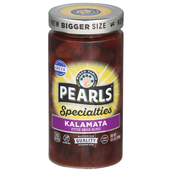 Pearls Specialties Kalamata Pitted Greek Olives Marinated