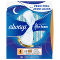 Always Infinity Size 4 Unscented Overnight Pads with Wings