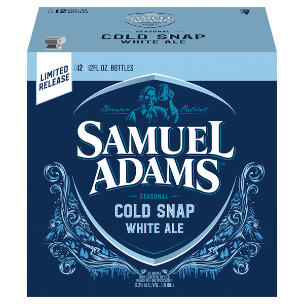 Samuel Adams Cold Snap White Ale Beer - 12 pk