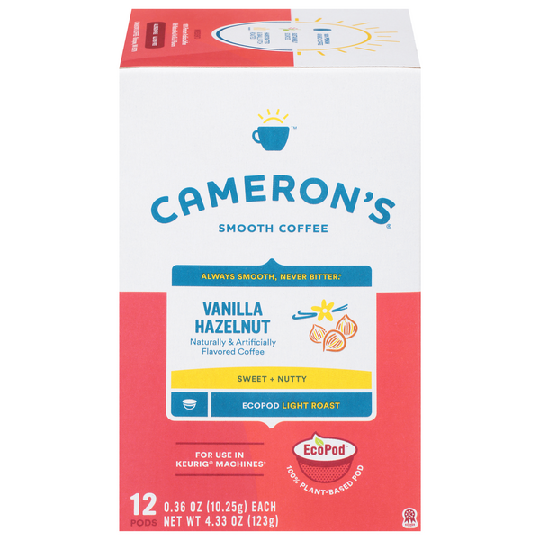 Save on Cameron's Vanilla Hazelnut Light Roast Coffee KCups Order Online Delivery Giant