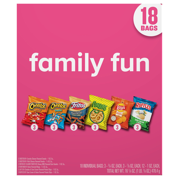 Frito-Lay Snacks Family Fun Variety Pack - 18 ct