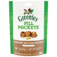 GREENIES Pill Pockets Peanut Butter Capsule Size Dog Treats - apx 30 ct