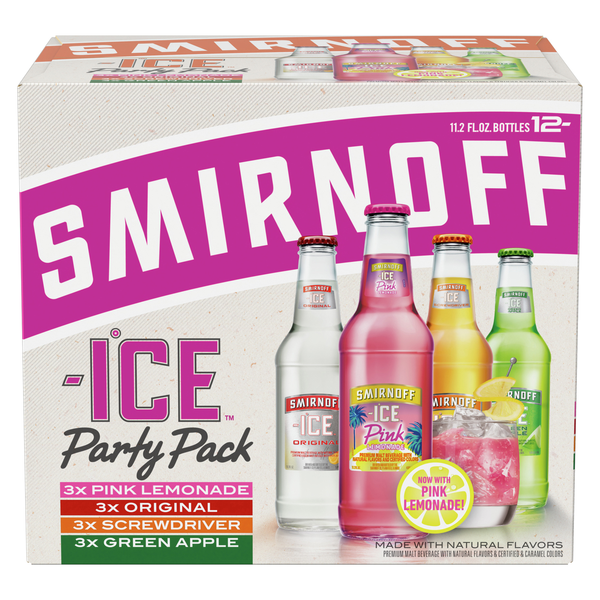 Smirnoff Ice Malt Beverage Party Pack Variety - 12 pk