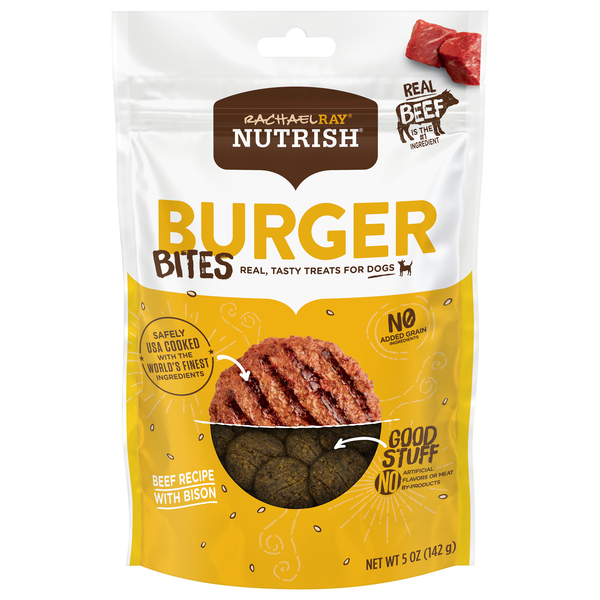 Rachael Ray Nutrish Burger Bites Beef with Bison Dog Treats